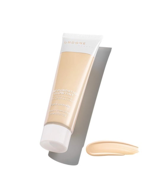 Unfoundation Light Coverage Glow Tint Foundation With Coconut For Natural Dewy Deep Neutral Glow Enhances Face Shape Cheeks & Jawline Cream Light