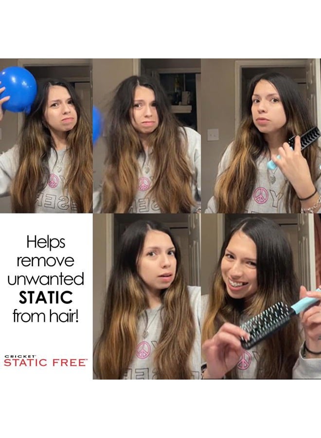 Cricket Static Free Fast Flo Color Vent Hair Brush - Quick and Blow Drying, Detangling, and Frizz-Free Styling - Anti-Static Bristles, Ideal for All Hair Types, Party Pleaser (Yellow) - Image 3