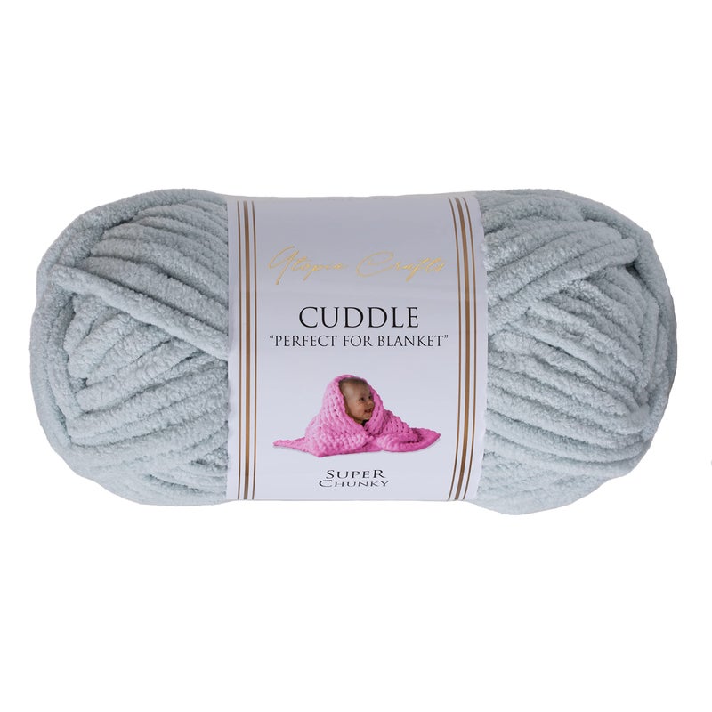 Utopia Crafts Cuddle Super Chunky Chenille Yarn Light Grey 100g 60m Ball Fluffy Soft  Easy to Use Perfect Chunky Yarn for Crochet  Knitting Machine Washable BeginnerFriendly Wool Alternative