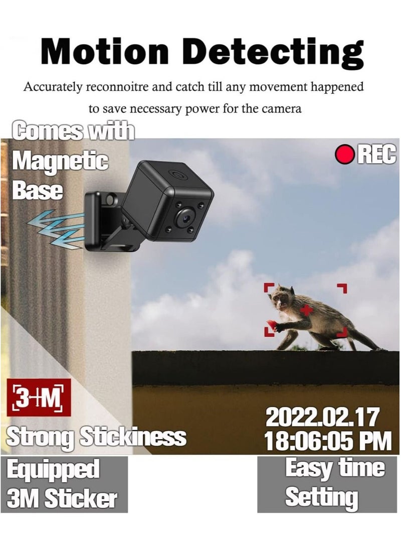 FIPKA - Hidden Spy Camera Mini Wireless Camera Small Cam with Motion Detection and Night Vision Loop Recording Micro Nanny Cam Cop Pet Indoor Outdoor Security Camera Home Nanny Camera (NO Wi-Fi & SD Card) - Image 1