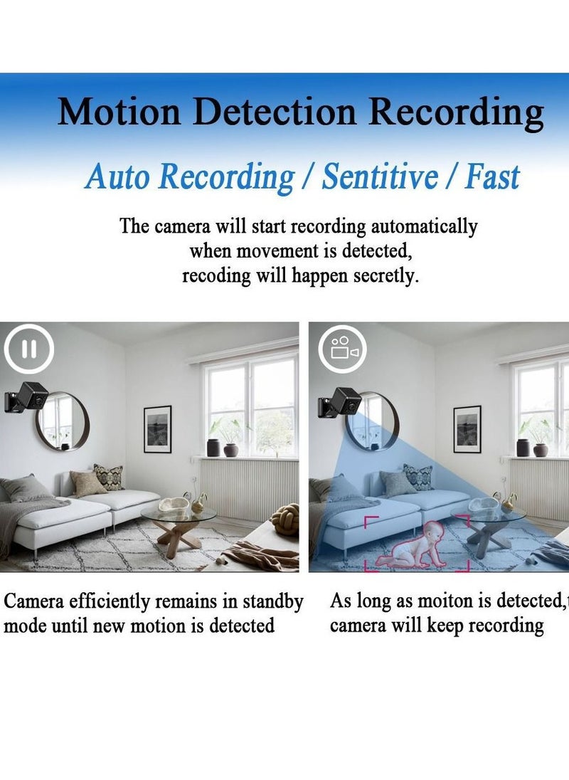 FIPKA - Hidden Spy Camera Mini Wireless Camera Small Cam with Motion Detection and Night Vision Loop Recording Micro Nanny Cam Cop Pet Indoor Outdoor Security Camera Home Nanny Camera (NO Wi-Fi & SD Card) - Image 1