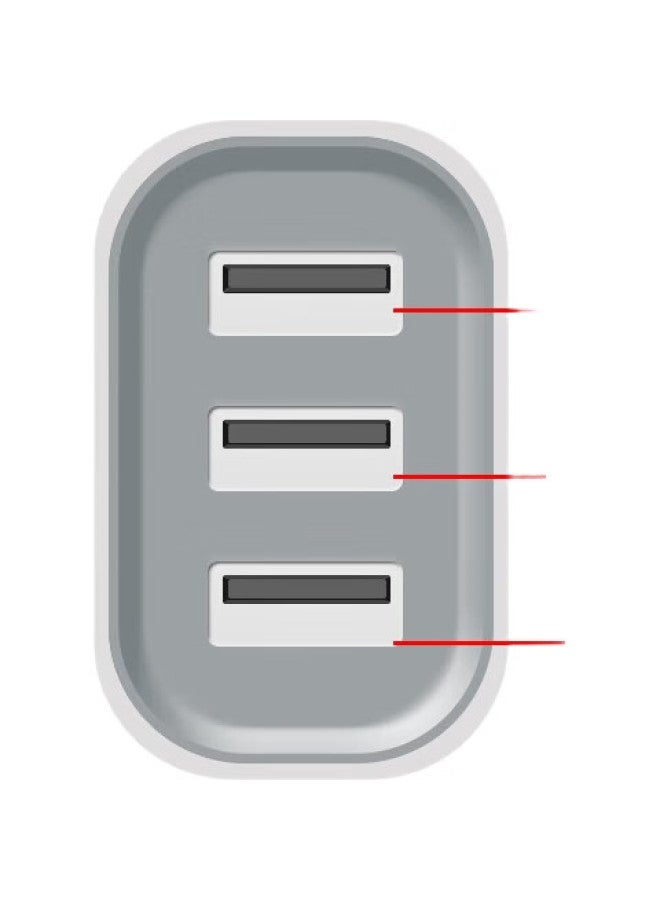 Newmine Multi-Port Charger 3 Usb 17W Adapter, 5V/3.4A Fast Charging, Compatible With Apple, Xiaomi, Huawei, Oppo - Image 1