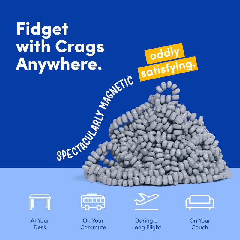 Speks Original Crags Ferrite Putty | 1000+ Magnetic Stones in a Tin | Stress Relief Fidget Toy for Adults & Teens | Stocking Stuffer & Christmas Gift | Matte Slate, Large - Image 5