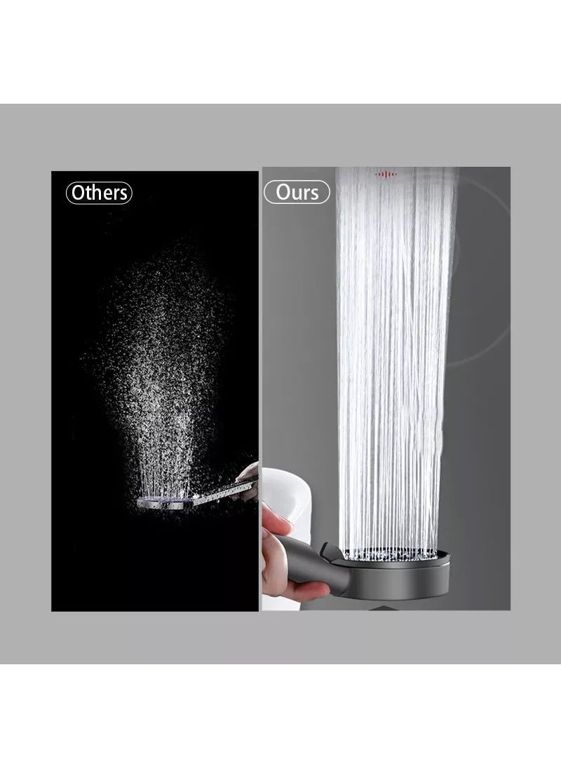 FAWER Faucet & Shower Fawer 5 Function Black Adhesive Articulated Shower Set Shower Head  - Image 2