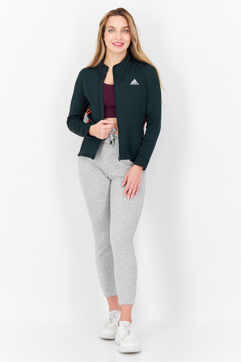 Adidas Women Sportswear Fit Cycling Sweatshirt, Green  - Image 2