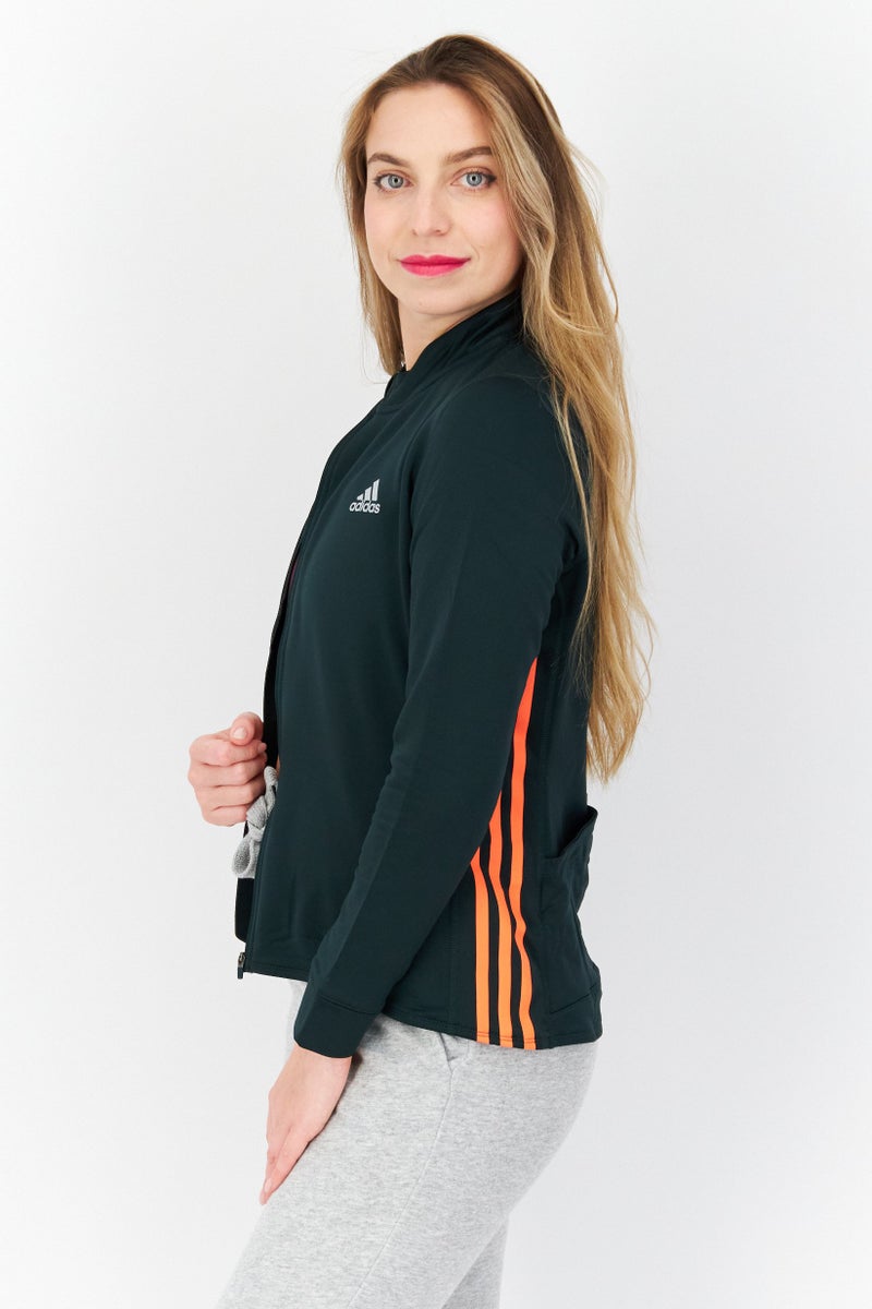 Adidas Women Sportswear Fit Cycling Sweatshirt, Green  - Image 3