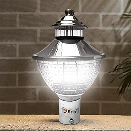 BENE Gate Light Waterproof Pillar Lamp Outdoor Decor Garden Lighting Pole Mount Exterior Fixture for Home Entrance Patio Compound Boundary Steel, Bon, 21 cm, Pack of 2 Pc - Image 2