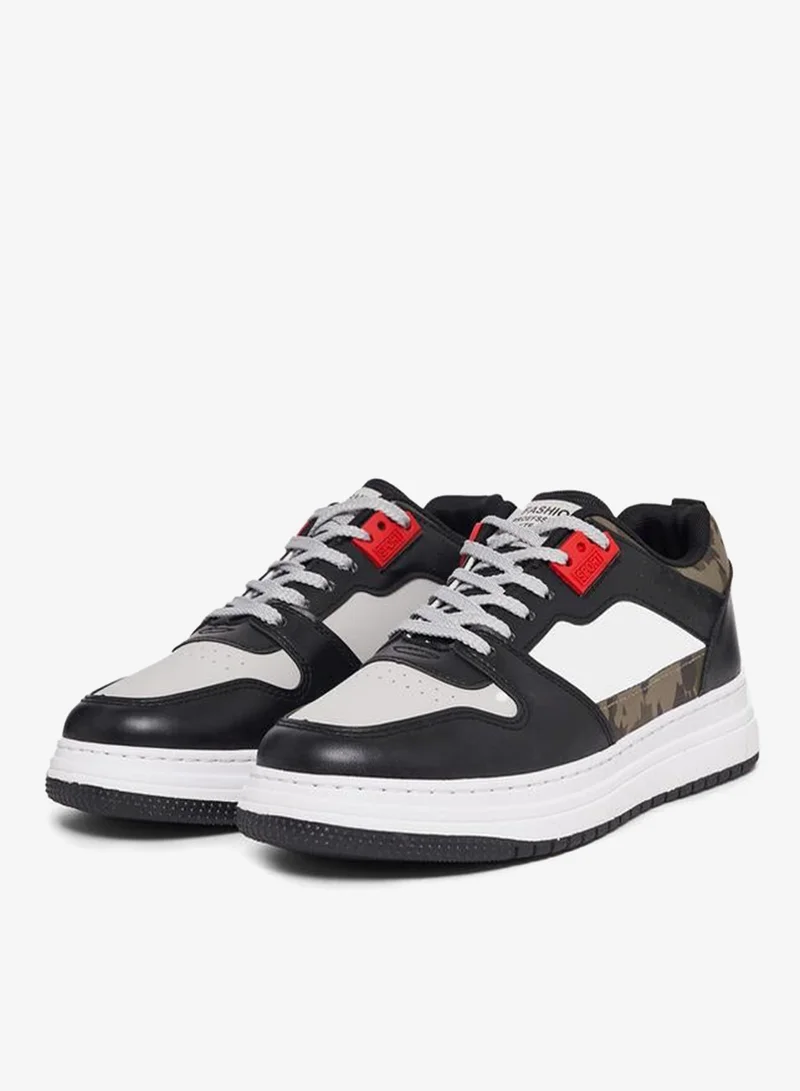 ستايلي اكتيف حذاء سنيكرز بنمط كتل الالوان ورباط غلق