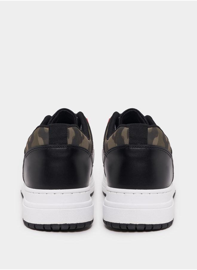 Styli Color Block Camo Print Lace Up Sneakers  - Image 3