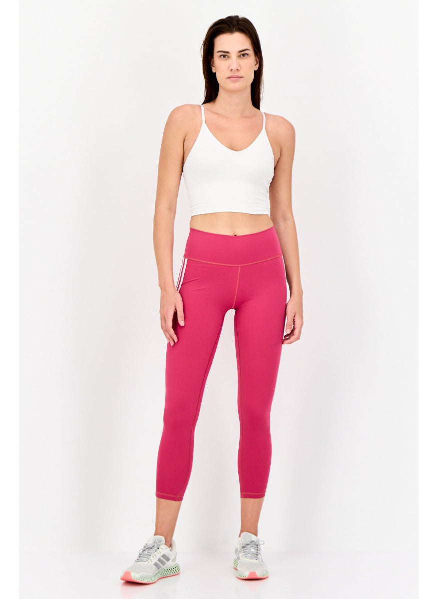 Adidas Women Tight Fit 7/8 Training Leggings, Wild Pink  - Image 4