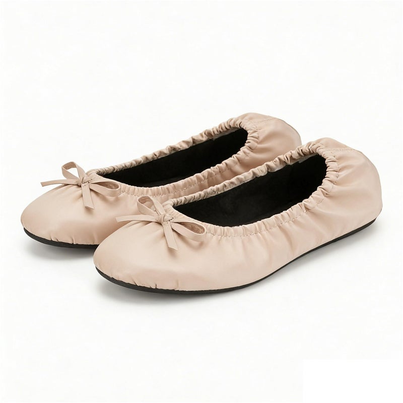 Rolly Flats Women's Foldable Ballet Flats â€“ Portable Flat Shoes for Travel and Wedding that Fit in Your Purse (M, Nude) - Image 5