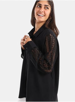 Clue Classic Blouse in Lace Sleeves  - Image 2