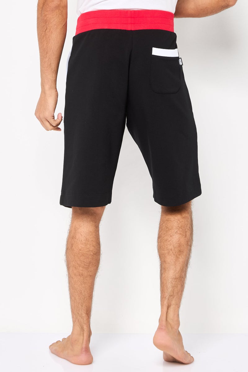 MOSCHINO Men Brand Logo Basic Sleepwear Shorts, Black - Image 4
