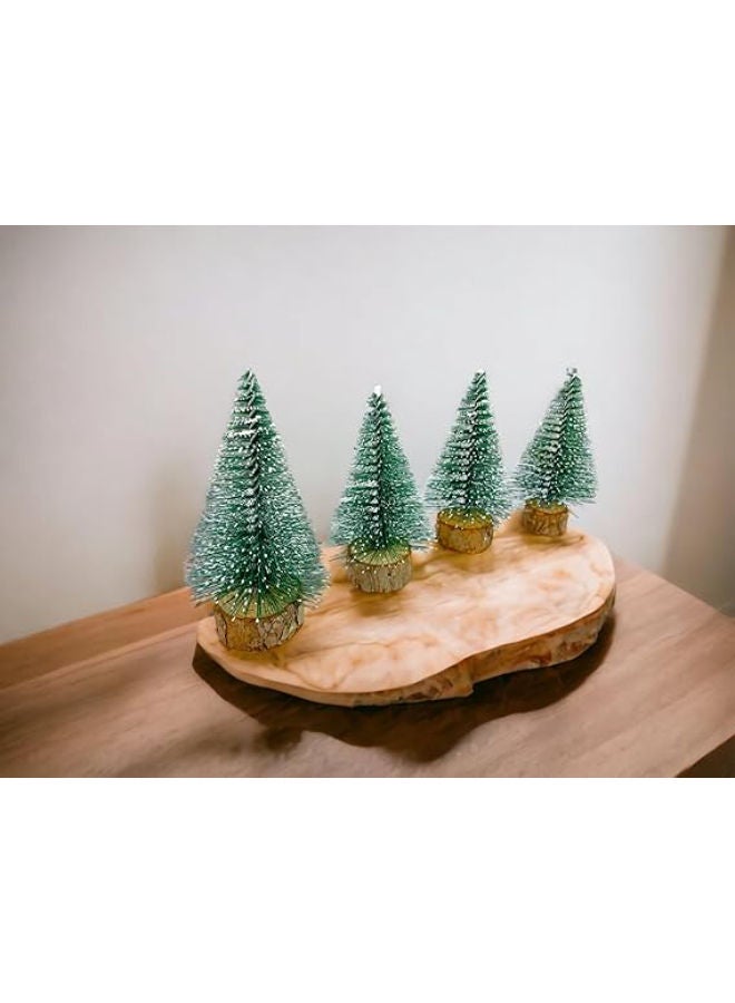 4 قطع - شجرة صنوبر عيد الميلاد الاصطناعية الصغيرة الحجم - Image 1