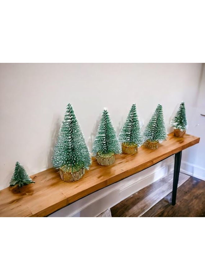 4 قطع - شجرة صنوبر عيد الميلاد الاصطناعية الصغيرة الحجم - Image 2