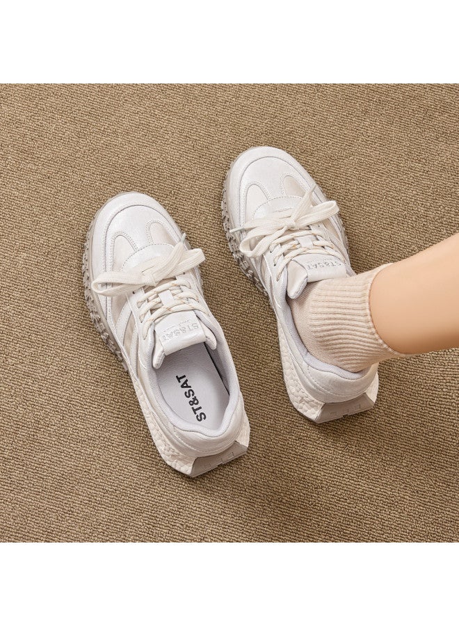 St&Sat Dexun Shoes Women 2025 Spring New Soft Sole Soft Upper Versatile Casual Sports Shoes White Sneakers Running Shoes - Image 4