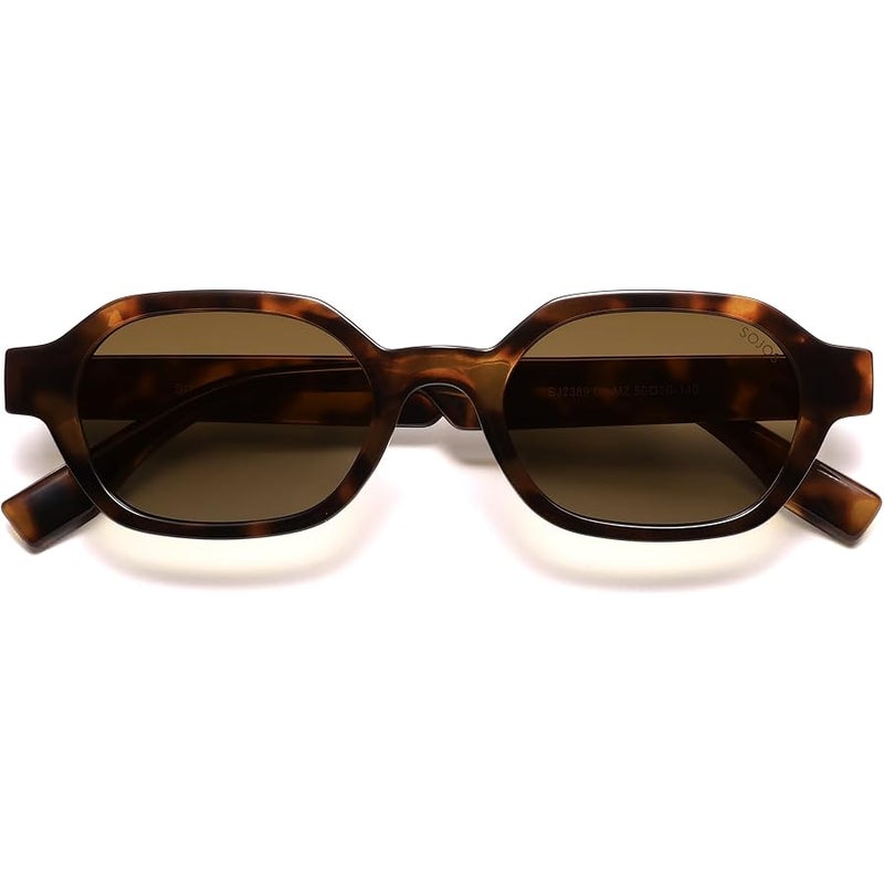 Sojos Retro Polarized Hexagon Sunglasses for Women Men, UV400 Trendy Rectangle 70s 80s 90s Shades SJ2389 - Image 1