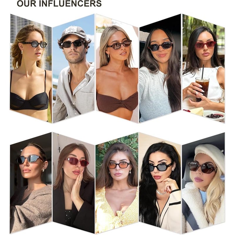 Sojos Retro Polarized Hexagon Sunglasses for Women Men, UV400 Trendy Rectangle 70s 80s 90s Shades SJ2389 - Image 3