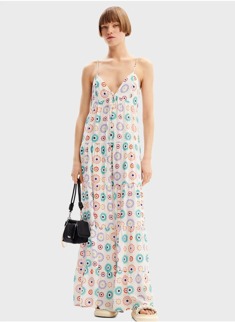 ديسيجوال Plunge Neck Strappy Dress