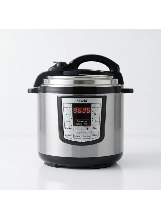 Sachi 4-Litres Electric Pressure Cooker with LED Display, 10 Cooking Programs, Stainless Steel Housing and Non-Stick Inner Pot - Image 1
