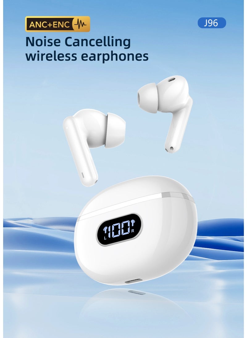 JBLTM Wireless earphones, Bluetooth 5.3 in-ear earphones, waterproof earphones, touch-screen with microphone and charging box, LED display, portable travel office  - Image 2