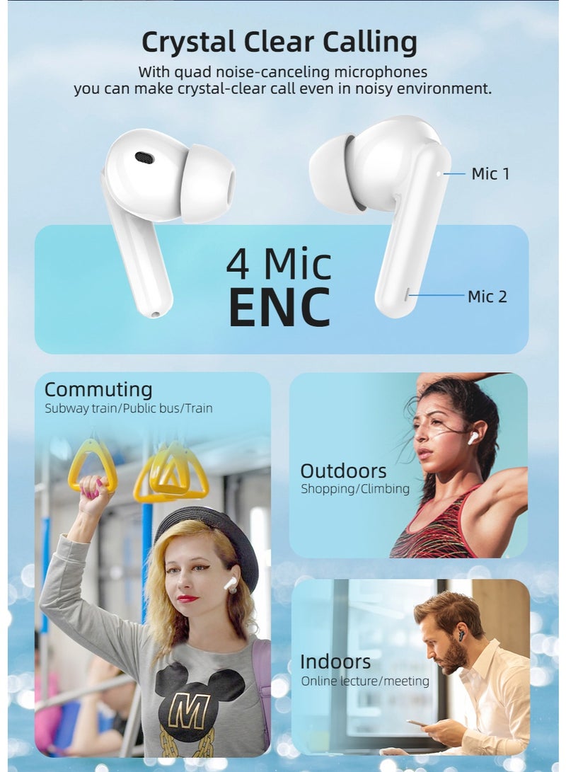 JBLTM Wireless earphones, Bluetooth 5.3 in-ear earphones, waterproof earphones, touch-screen with microphone and charging box, LED display, portable travel office  - Image 3
