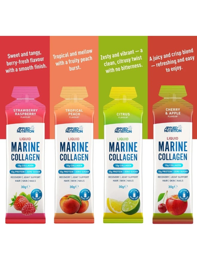 Applied Nutrition Liquid Marine Collagen, Tropical Peach – 10g Collagen per Serving, Supports Skin, Hair, Nails & Joints, Halal-Certified - Image 4