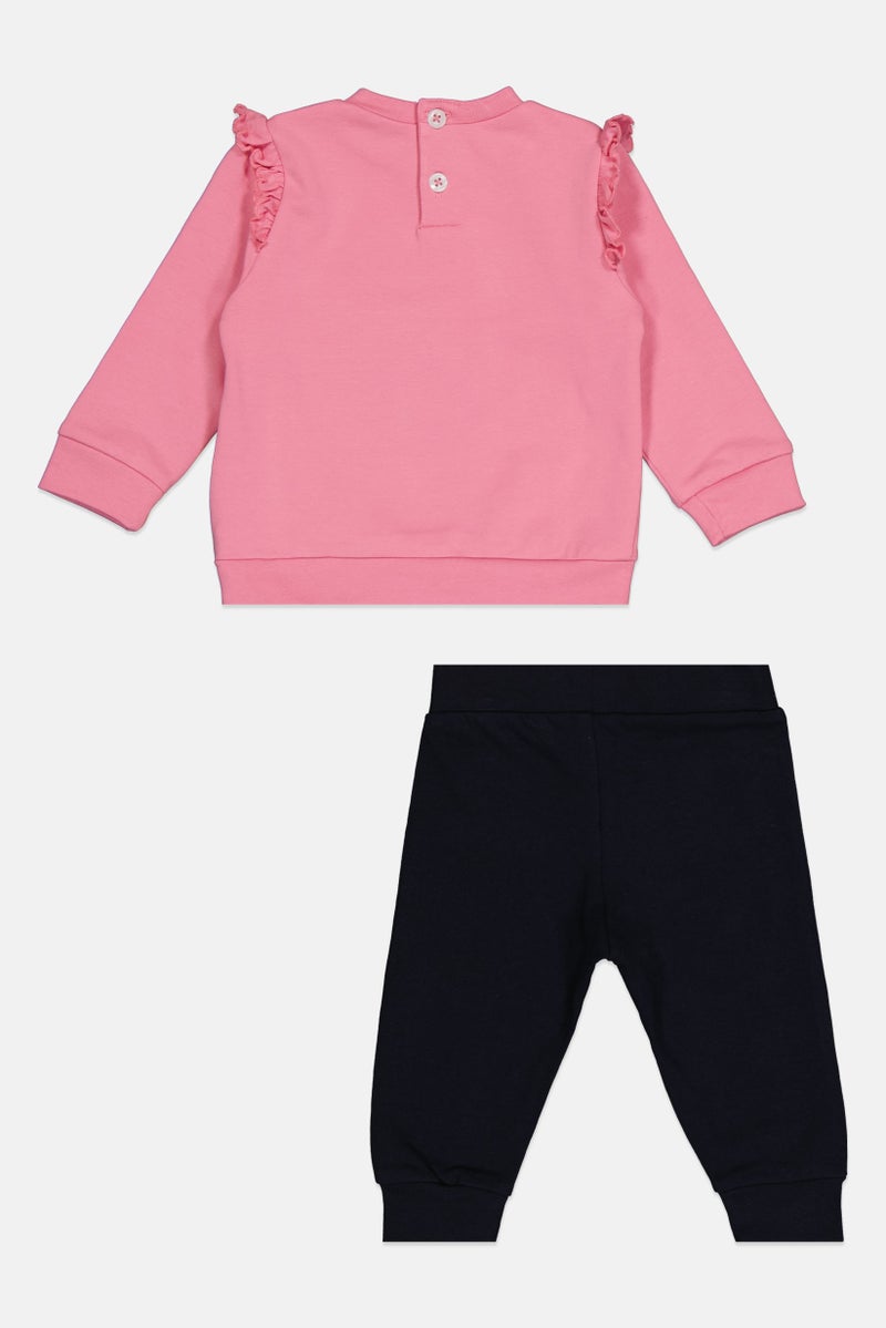 guru G99 By Guru Toddlers Girl 2 Pieces Graphic Print Sweatshirt With Bottom Set, Multicolor - Image 3