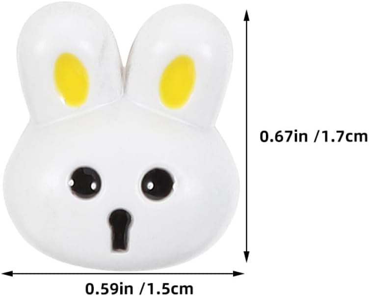 10pcs White Rabbit Buttons for ’s Coats Decorative Craft Sewing Buttons DIY Clothes Decoration - Image 2
