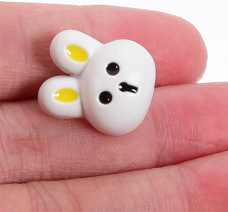 10pcs White Rabbit Buttons for ’s Coats Decorative Craft Sewing Buttons DIY Clothes Decoration - Image 3