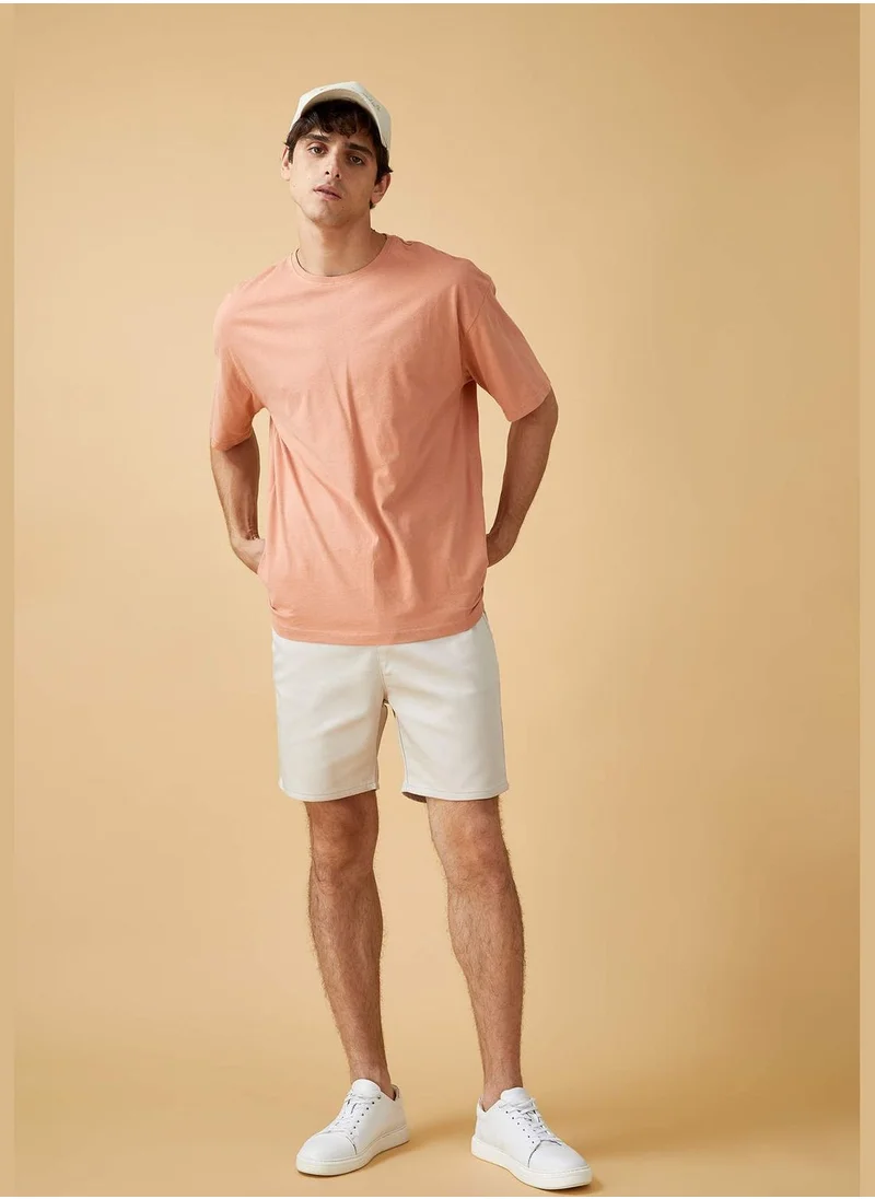 ديفاكتو Man Slim Fit Woven Bottom Woven Short