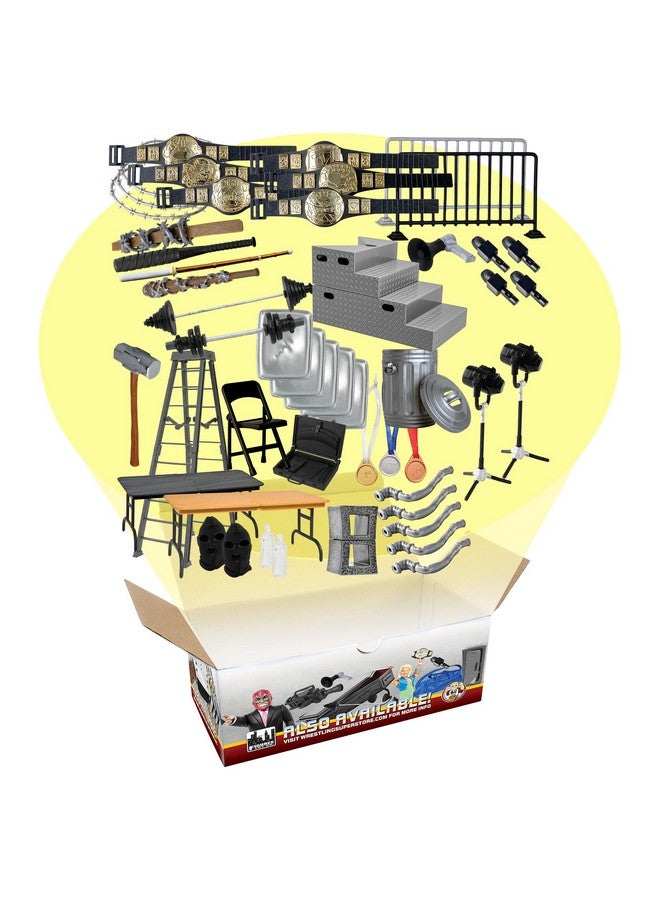 Figures Toy Company 50 Piece Accessory Starter Kit for Wrestling Figures - Image 1