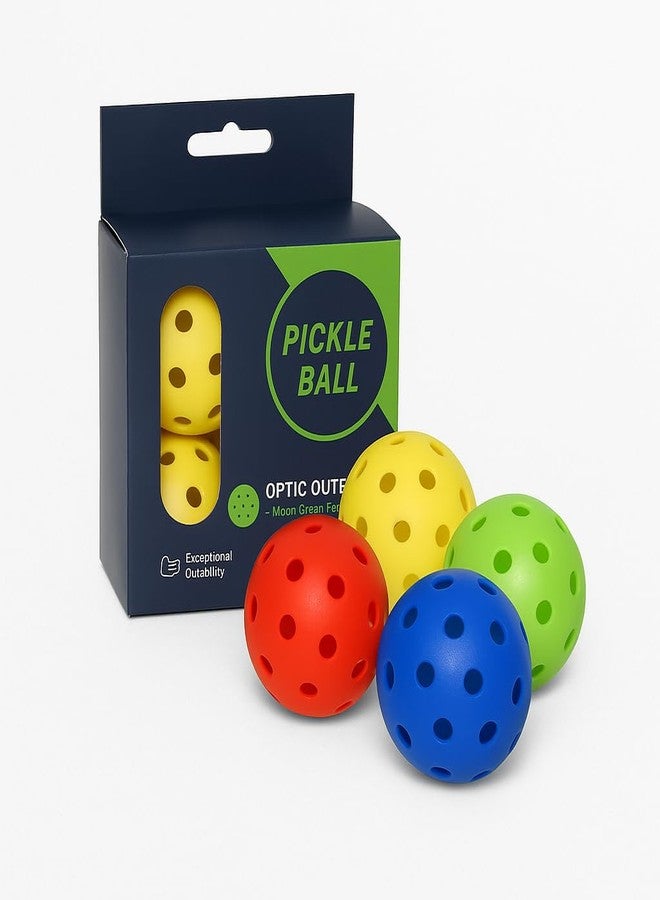 KNK Outdoor Pickleball - Approved, 40 Holes for Maximum Flight and Durability Skill Levels and Ideal for Recreational or Competitive Play! Get Yours Today! (Pack of 4) - Image 1