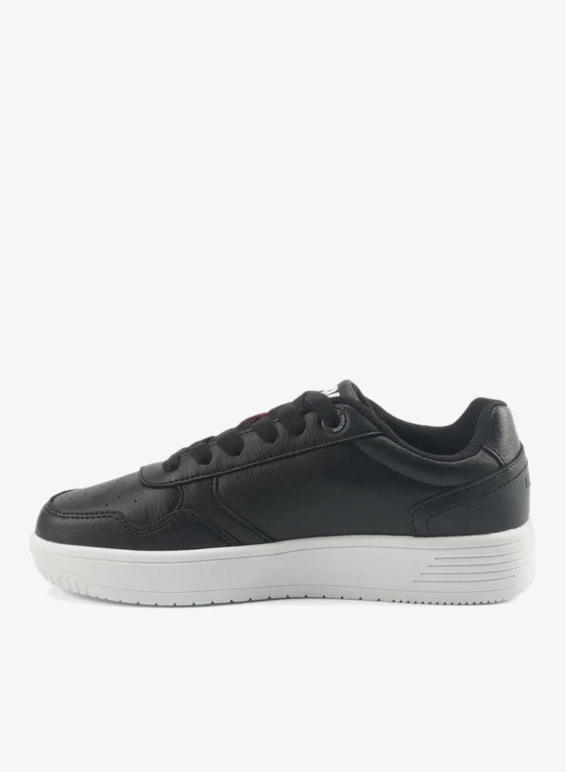 U.S. Polo Assn. black Men's Black Platform Sneakers – Lightweight Lace-Up Casual Shoes | Comfortable Everyday Lifestyle Sneakers for Men | Best Price UAE