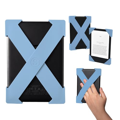 Strapsicle Hand Strap for Kindle Accessories Comfy Silicone Grip Alternative to Case or Cover Fits Basic 11th/12th Gen & 2022 Kobo NIA - Small - Bondi Blue - Image 1