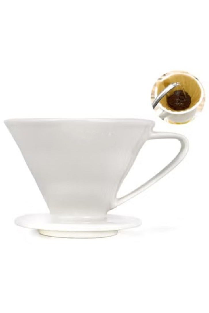 هومستر قمع قهوة تقطير سيراميك v60 مقاس v02 يكفي 1 الى 4 اكواب - Image 5