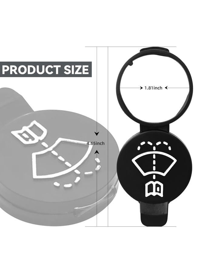 NTNEV Windshield Wiper Washer Fluid Reservoir Tank Bottle Cap Replacement Parts OEM # 12767700 13227300 19172571 12788573, Compatible with GMC Chevrolet Cadillac Buick (Black) - Image 2
