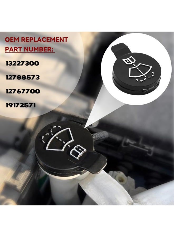 NTNEV Windshield Wiper Washer Fluid Reservoir Tank Bottle Cap Replacement Parts OEM # 12767700 13227300 19172571 12788573, Compatible with GMC Chevrolet Cadillac Buick (Black) - Image 5