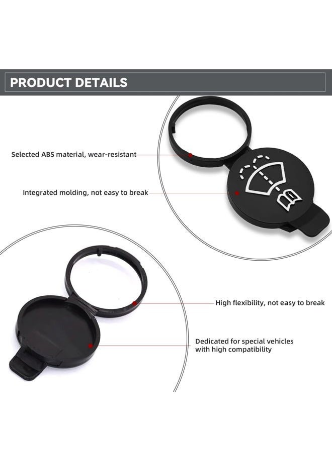 NTNEV Windshield Wiper Washer Fluid Reservoir Tank Bottle Cap Replacement Parts OEM # 12767700 13227300 19172571 12788573, Compatible with GMC Chevrolet Cadillac Buick (Black) - Image 3