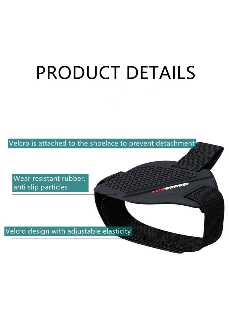SYOSI Motorbike Shift Pad Motorcycle Shoe Boot Protector Cover Protect Shoes Protective Rubber Gear Shifter Guards Lightweight Anti slip and Easy to Carry for ATV Motorcycle 2Pcs Black - Image 2