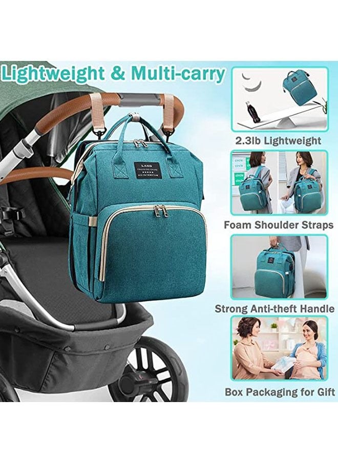 Arabest - New Style Multifunctional Portable Mommy Bed Backpack With Mosquito Net For Baby (Blue) - Image 1