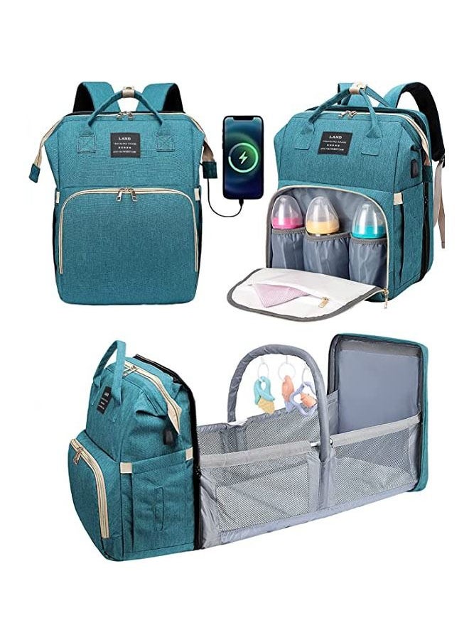Arabest - New Style Multifunctional Portable Mommy Bed Backpack With Mosquito Net For Baby (Blue) - Image 1