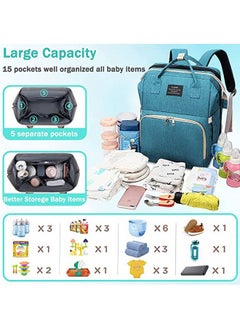 Arabest New Style Multifunctional Portable Mommy Bed Backpack With Mosquito Net For Baby (Blue)  - Image 4
