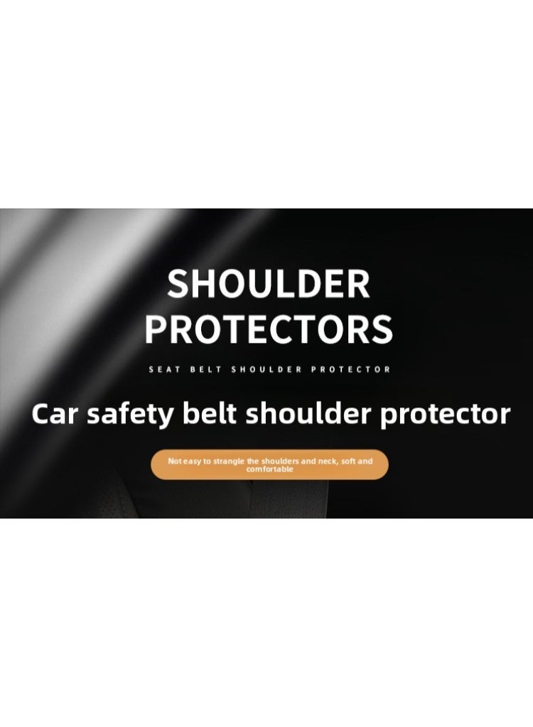 Generic Car seat belt pad cover, soft and comfortable leather seat belt shoulder strap cover, carbon fiber seat belt shoulder strap pad (black)  - Image 5