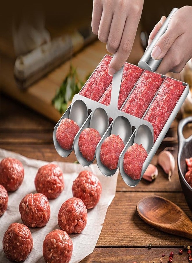 choxila Stainless Steel Meatball Maker - Creative Kitchen Quadruple Meatball Maker for Meatball Lovers - Image 2