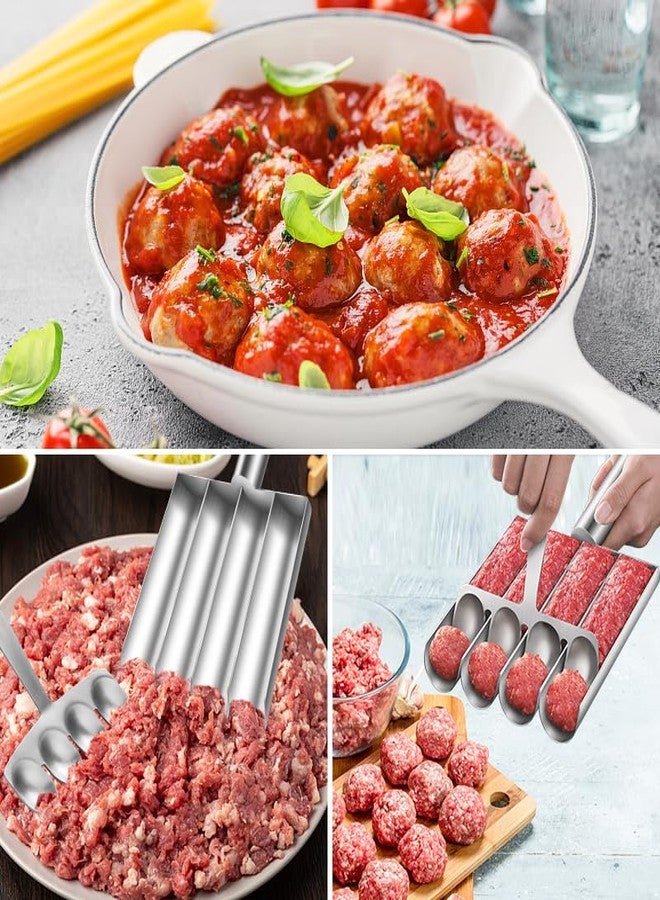 choxila Stainless Steel Meatball Maker - Creative Kitchen Quadruple Meatball Maker for Meatball Lovers - Image 3