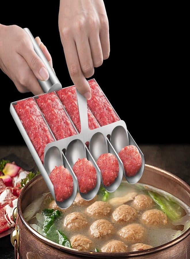 choxila Stainless Steel Meatball Maker - Creative Kitchen Quadruple Meatball Maker for Meatball Lovers - Image 4