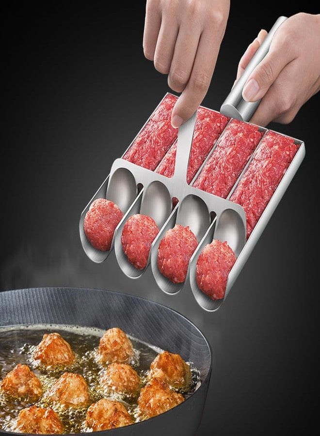 choxila Stainless Steel Meatball Maker - Creative Kitchen Quadruple Meatball Maker for Meatball Lovers - Image 1