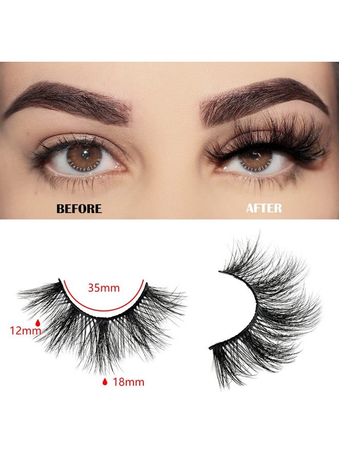 FARRED Fluffy Eyelashes 8D Faux Mink Lashes Natural Look Lash Short Fake False Eyelash 10 Pairs (Z02;1218Mm) - Image 4