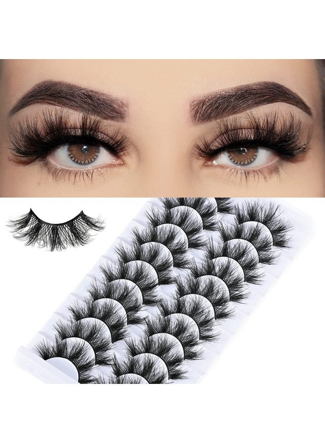 FARRED Fluffy Eyelashes 8D Faux Mink Lashes Natural Look Lash Short Fake False Eyelash 10 Pairs (Z02;1218Mm) - Image 2